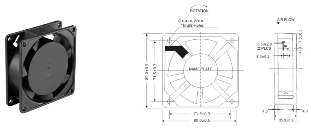 AC Dual Ball Bearing Fan (3)