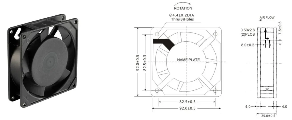 AC Small Axial Flow Fan (6)