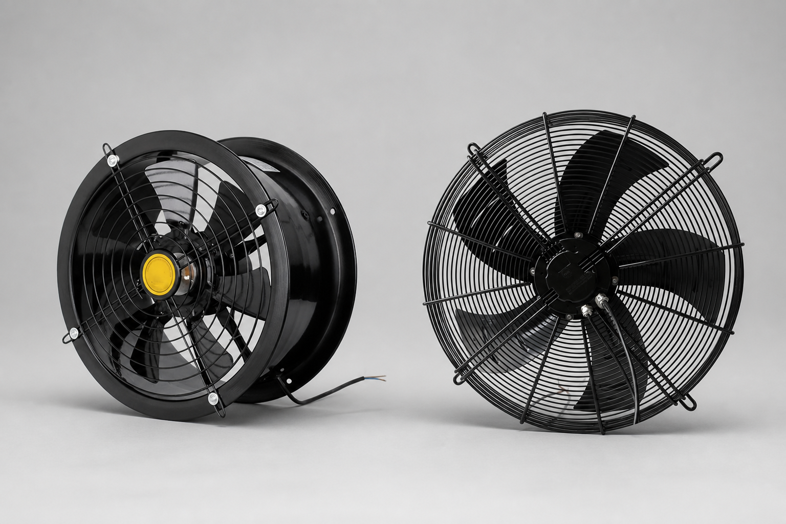 Realistic comparison of Yian AC and EC axial fan designs