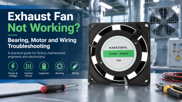Exhaust Fan Not Working? Bearing, Motor and Wiring Troubleshooting